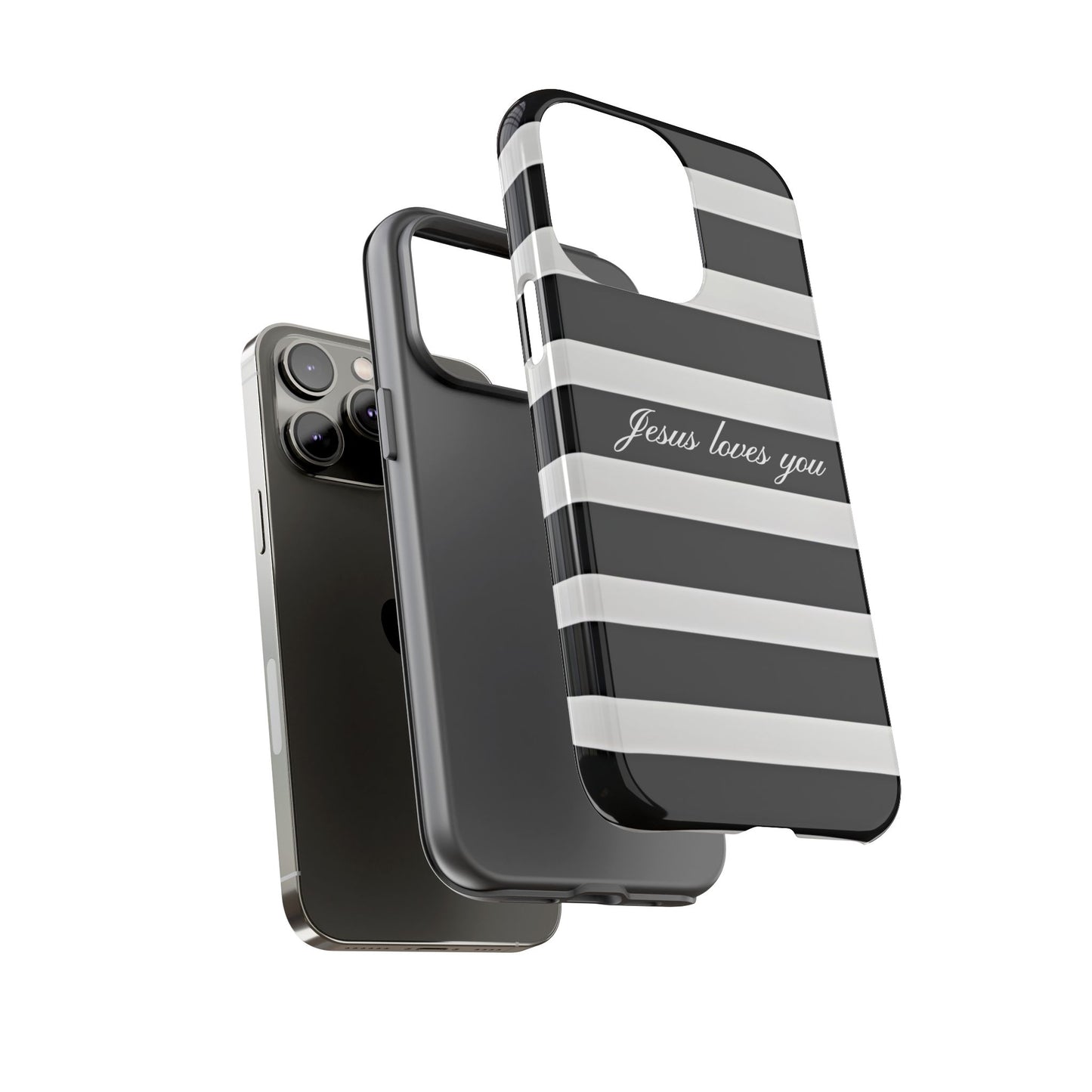 Jesus loves you Stripe Phone Case