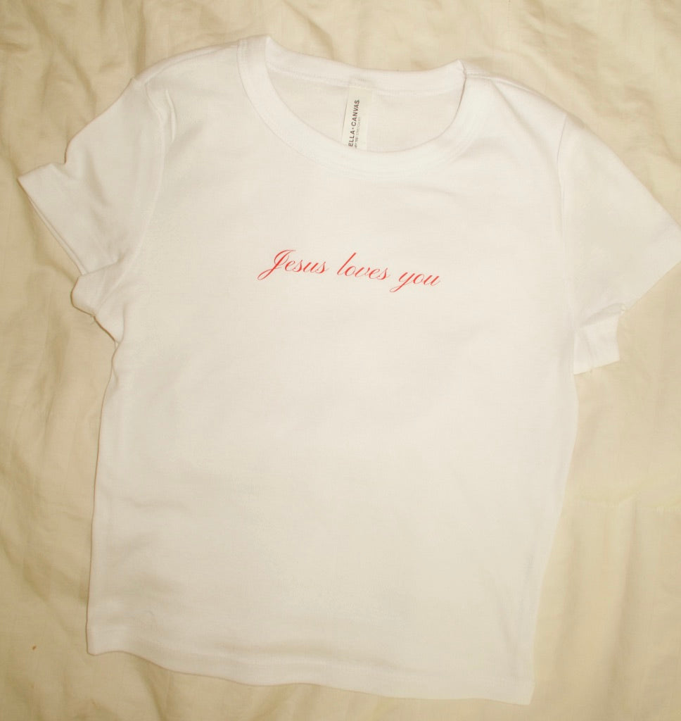 Jesus Baby Tee White