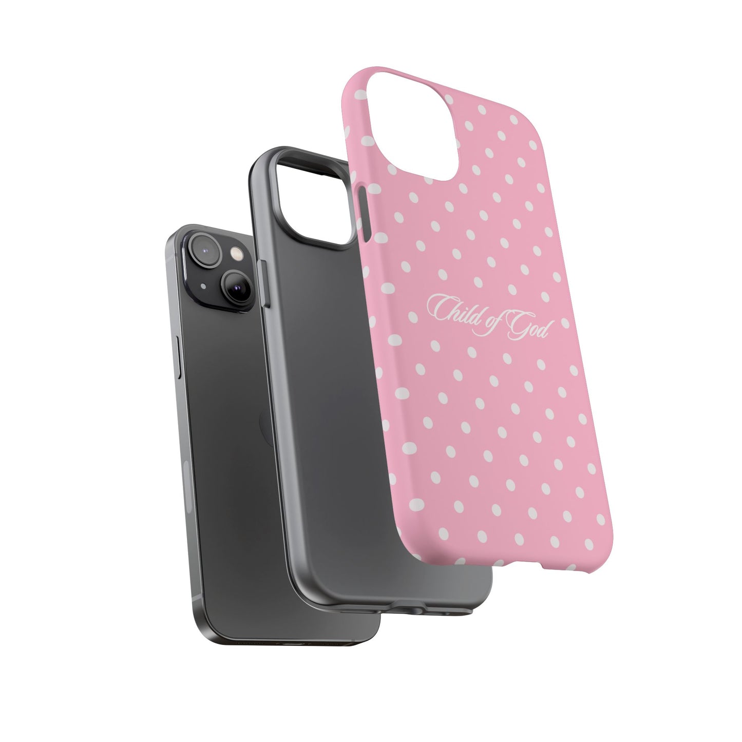 Child of God Pink Polka Dot Phone Case
