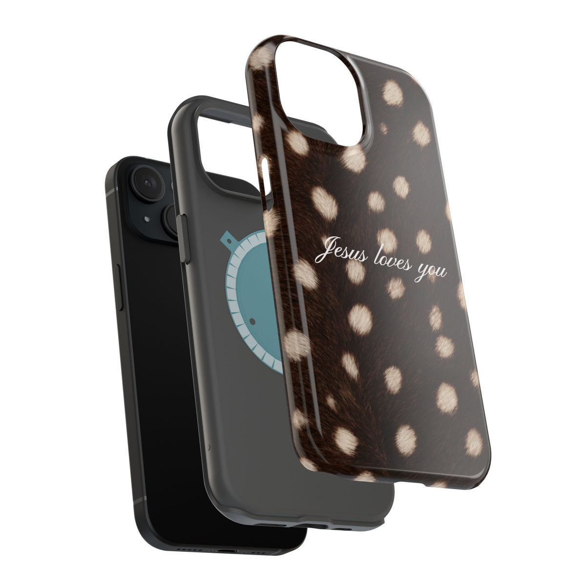Jesus loves you Dark Fawn MagSafe Phone Case