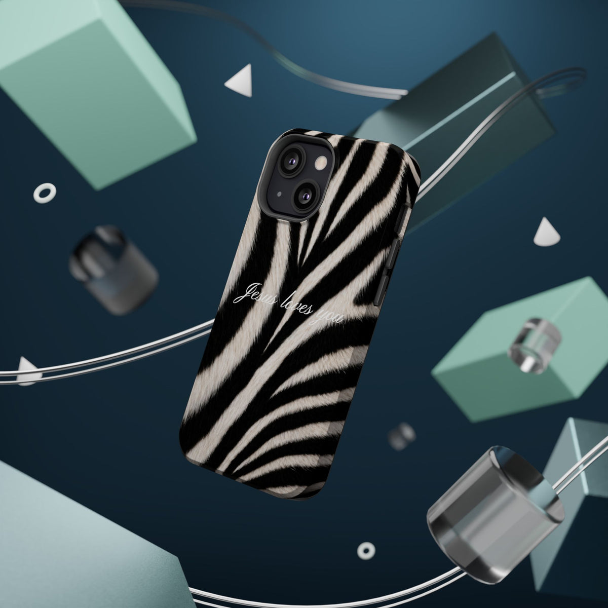 Jesus loves you Zebra MagSafe Phone Case