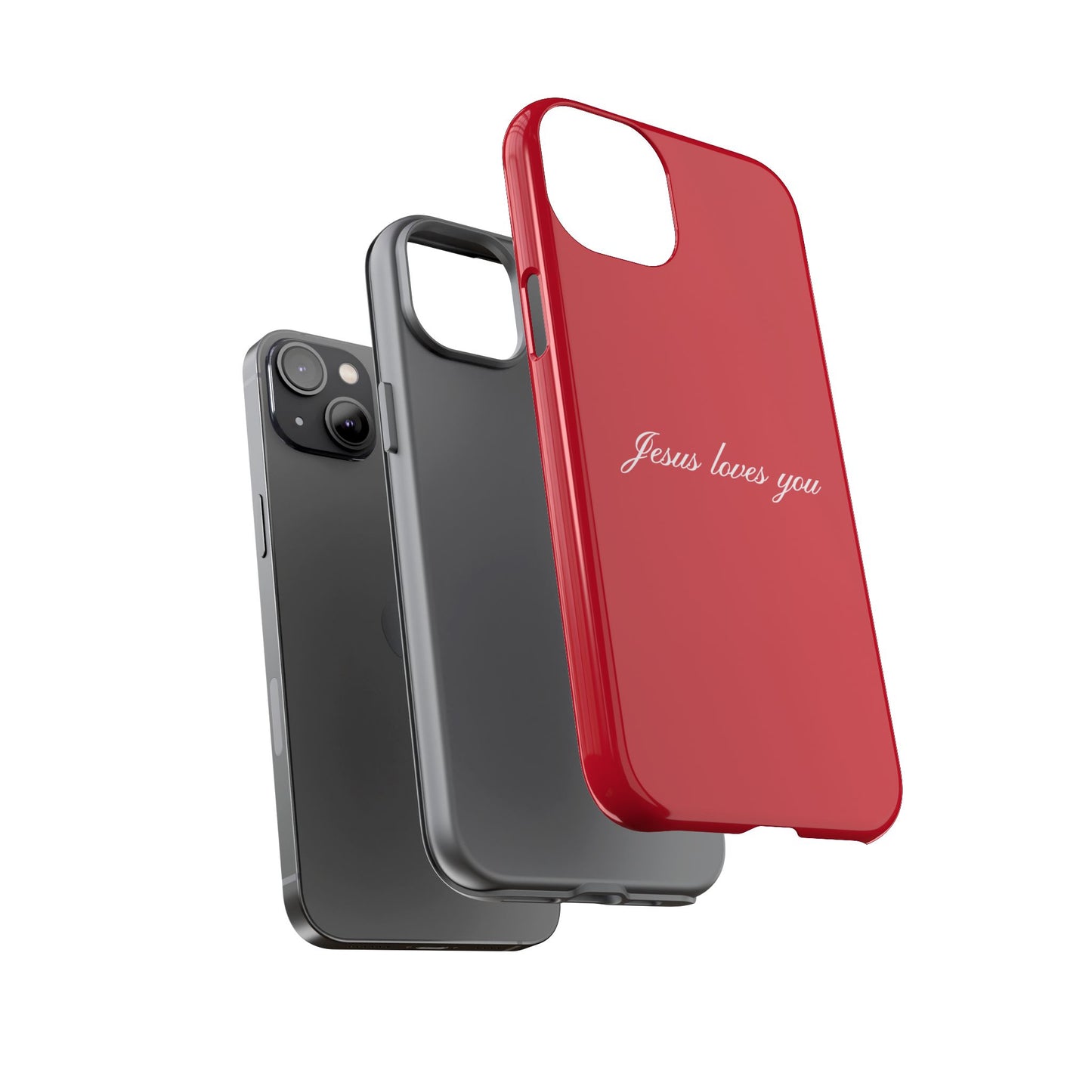 Jesus loves you Red Phone Case