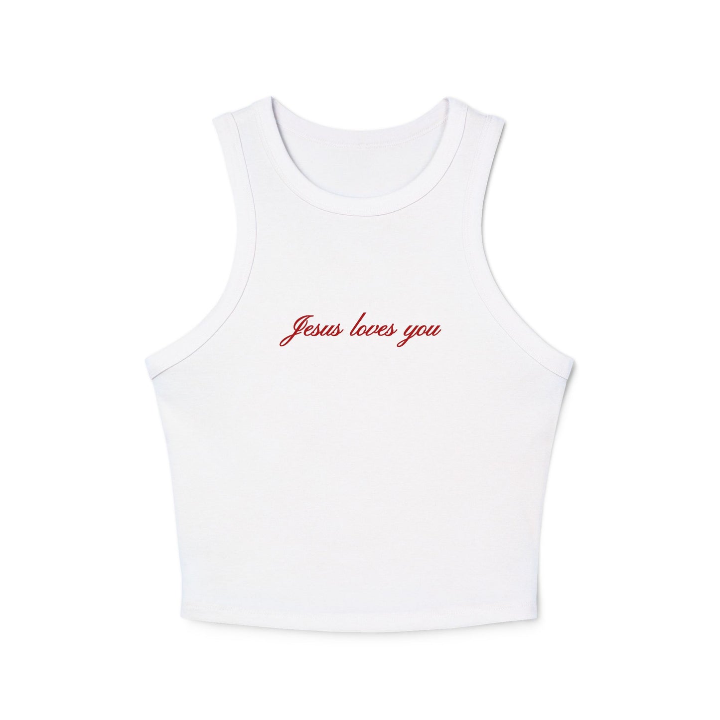 Jesus loves you Micro Rib Tank Top