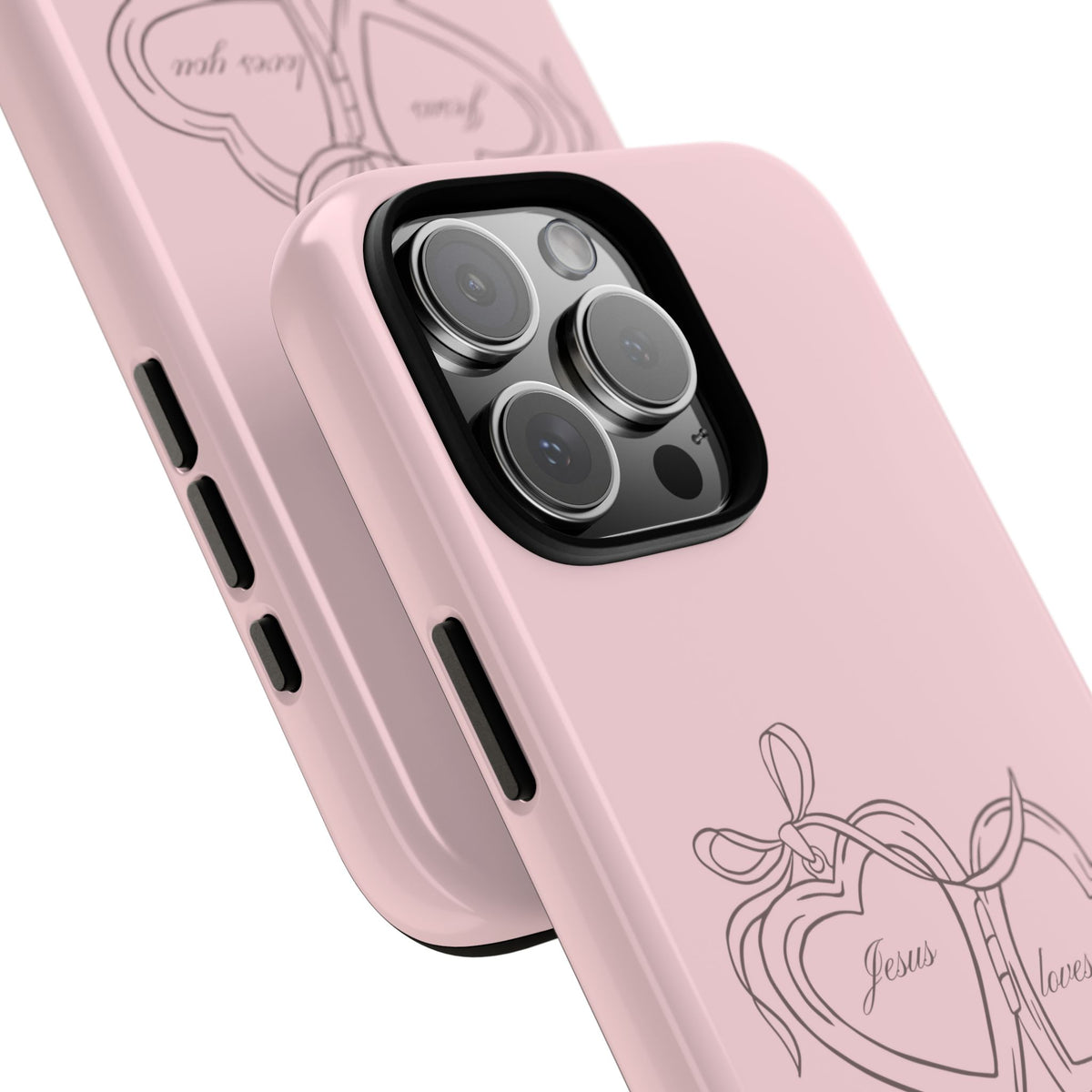Jesus loves you Pink Locket Phone Case