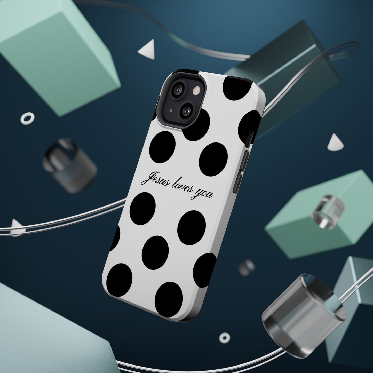 Jesus Loves You Macro Polka Dot Phone Case MagSafe