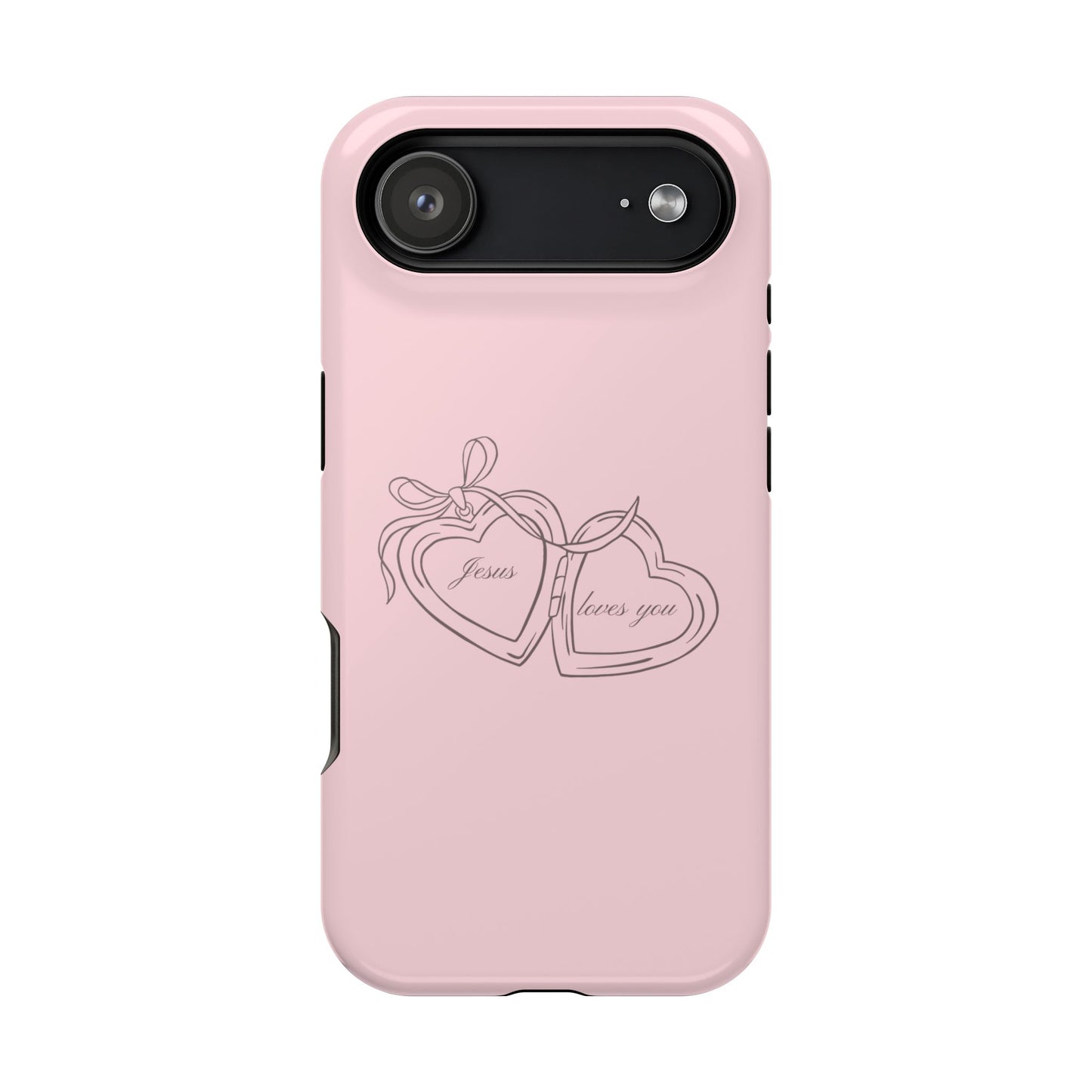 Jesus loves you Pink Locket MagSafe Phone Case