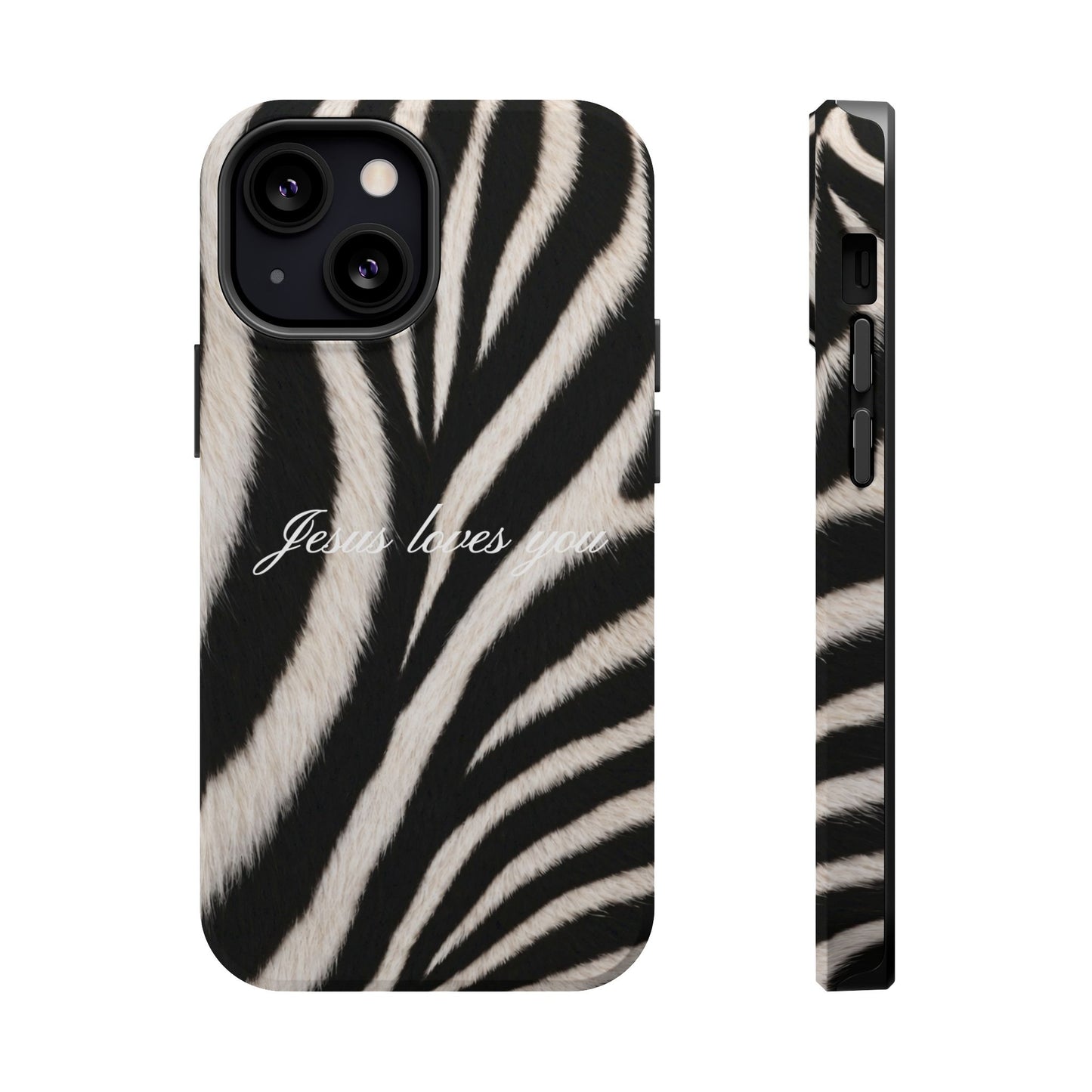 Jesus loves you Zebra MagSafe Phone Case