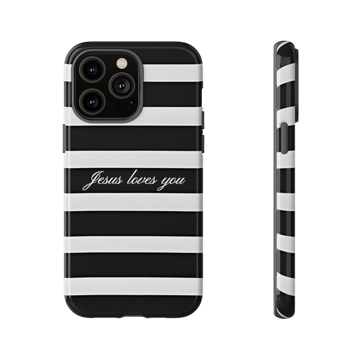 Jesus loves you Stripe Phone Case