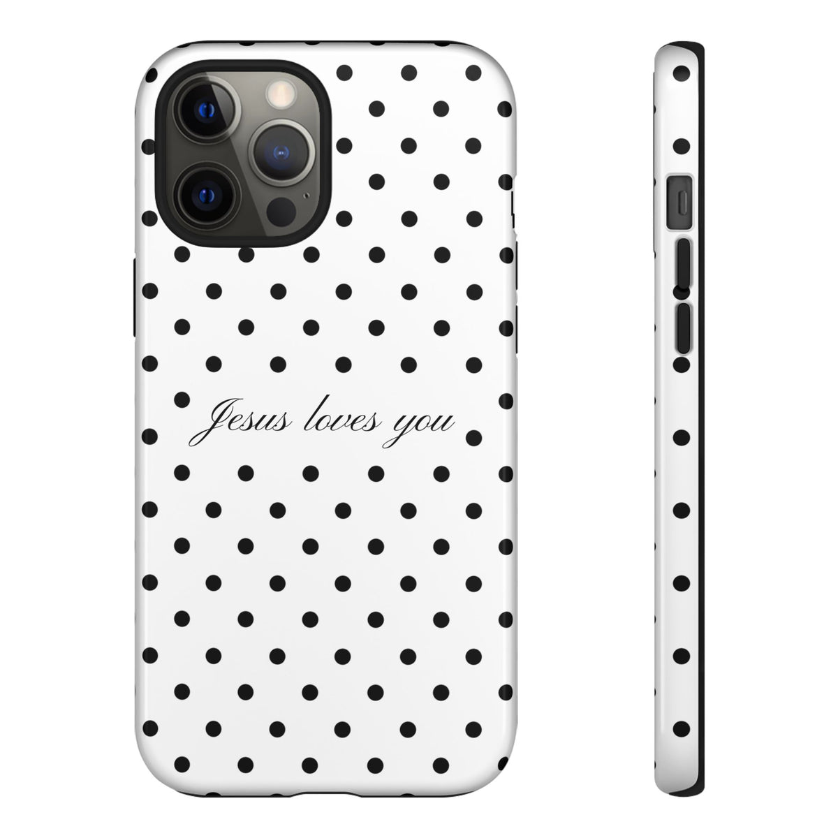 Jesus loves you Polka Dot Phone Case