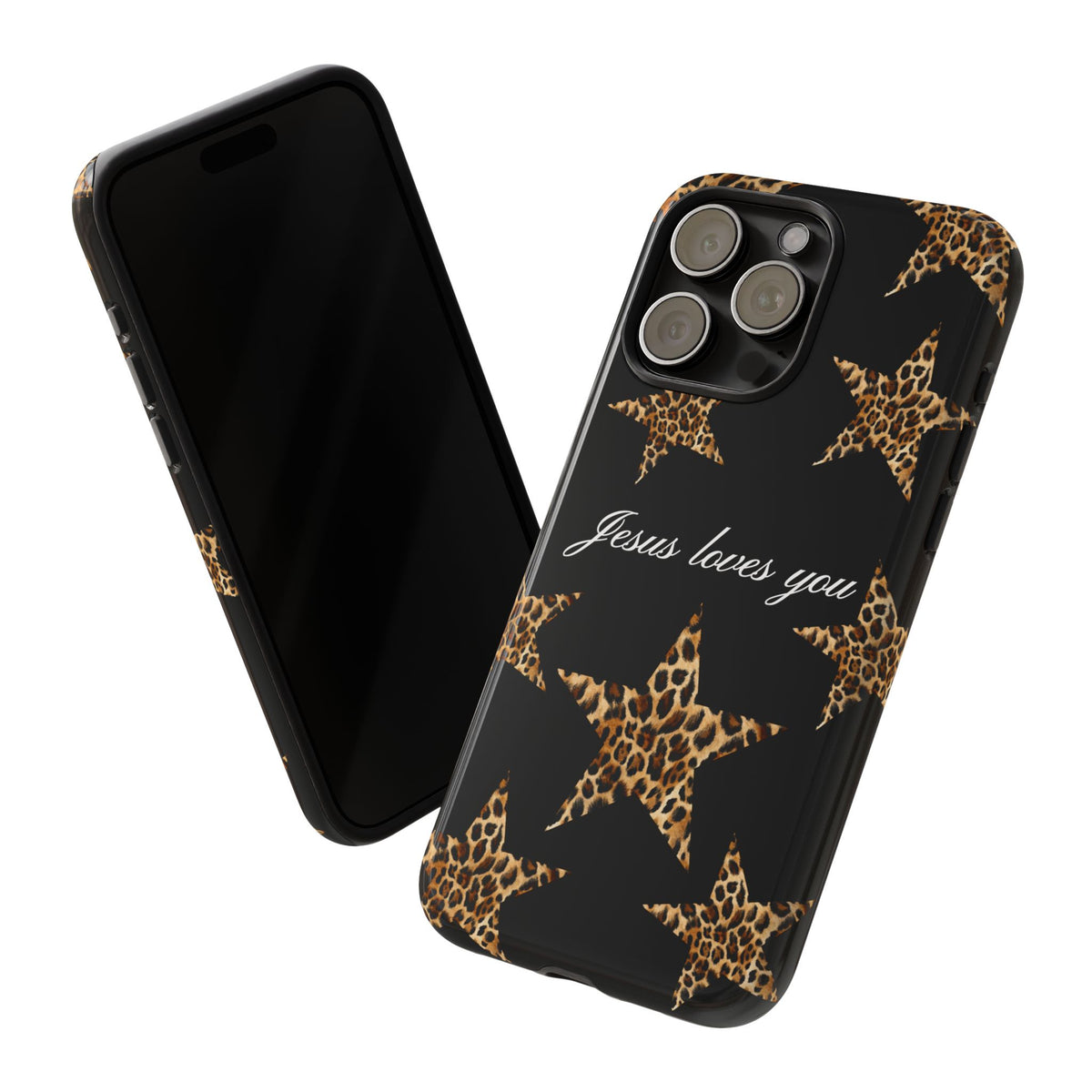 Jesus loves you Leopard Star phone case