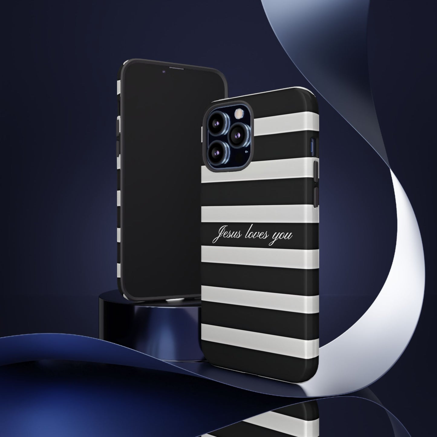 Jesus loves you Stripe Phone Case