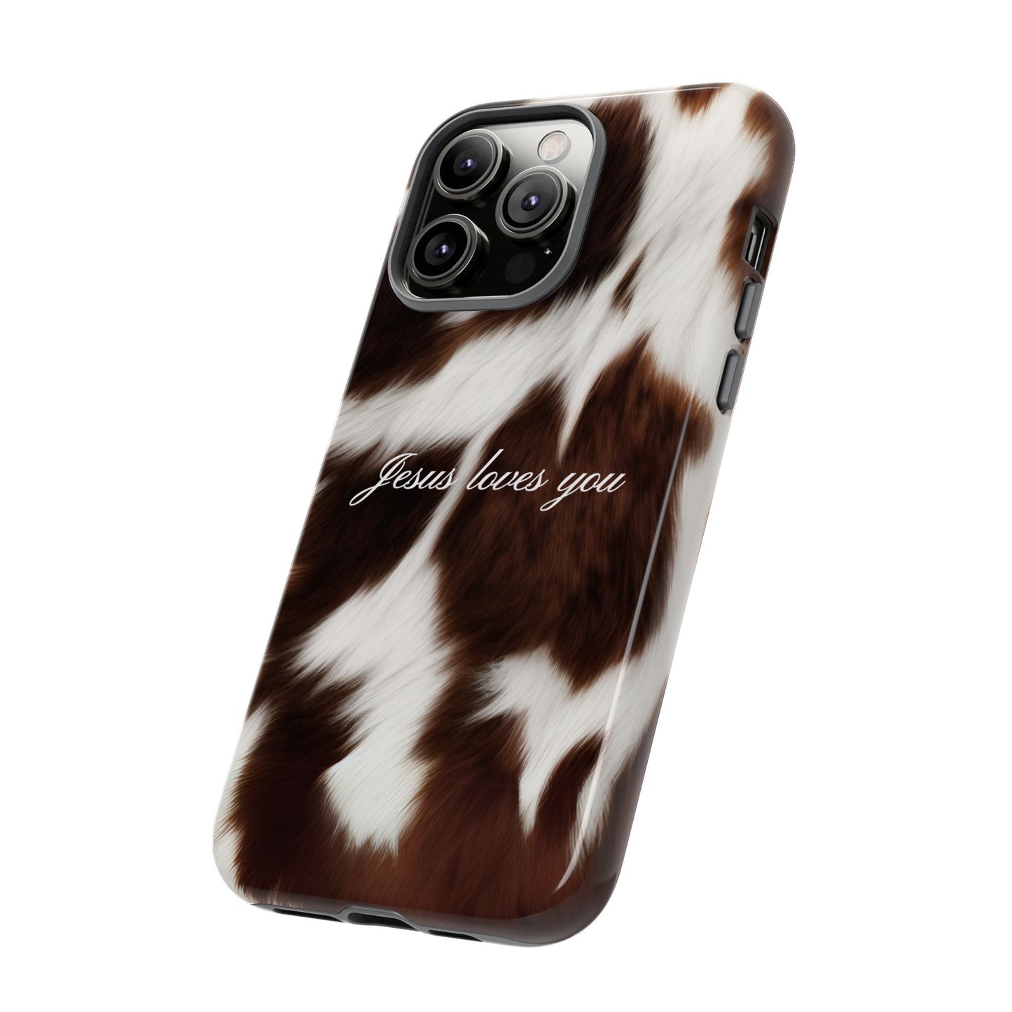 Jesus loves you Cow Phone Case