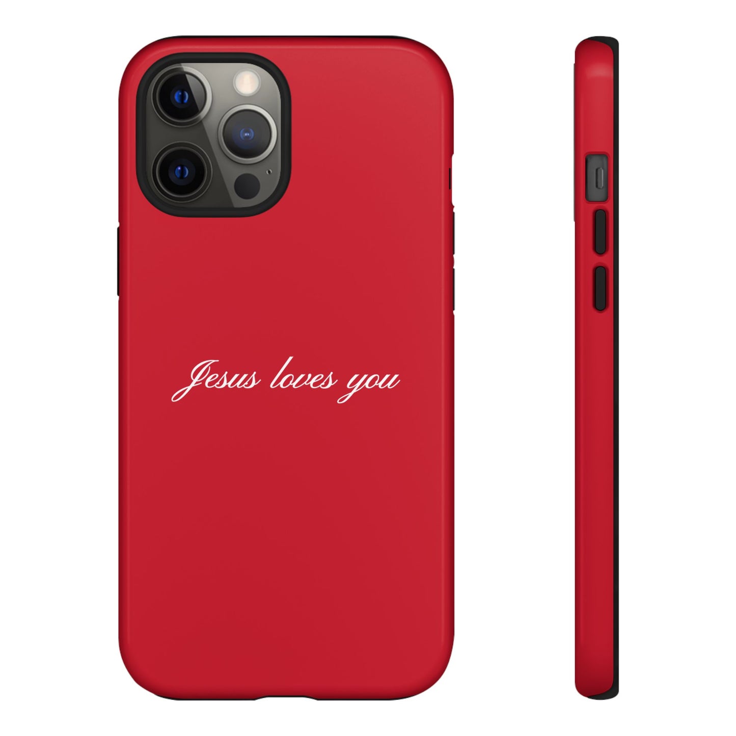 Jesus loves you Red Phone Case