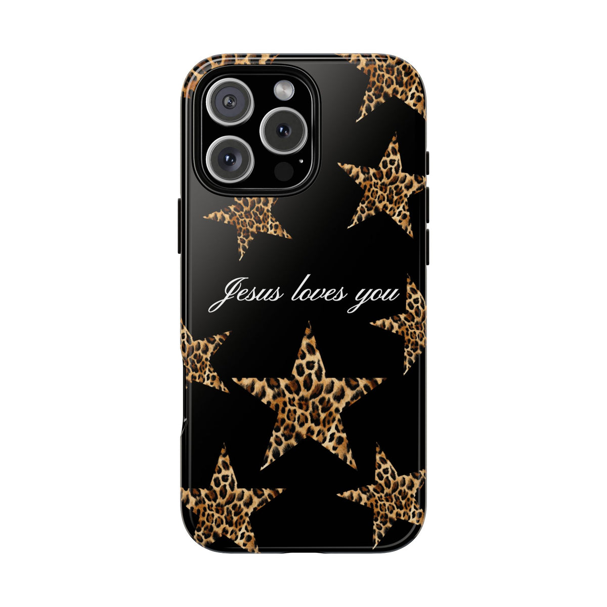 Jesus loves you Leopard Star phone case
