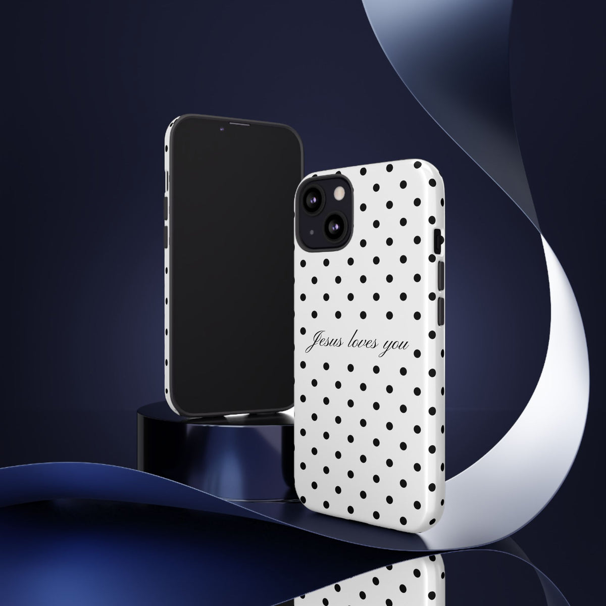 Jesus loves you Polka Dot Phone Case