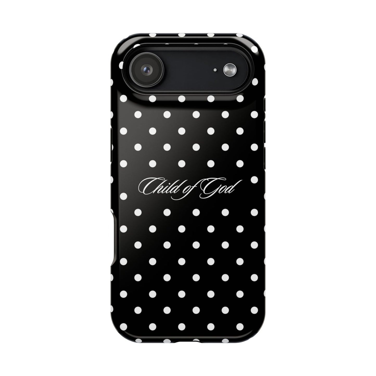 Child of God Black Polka Dot MagSafe Phone Case