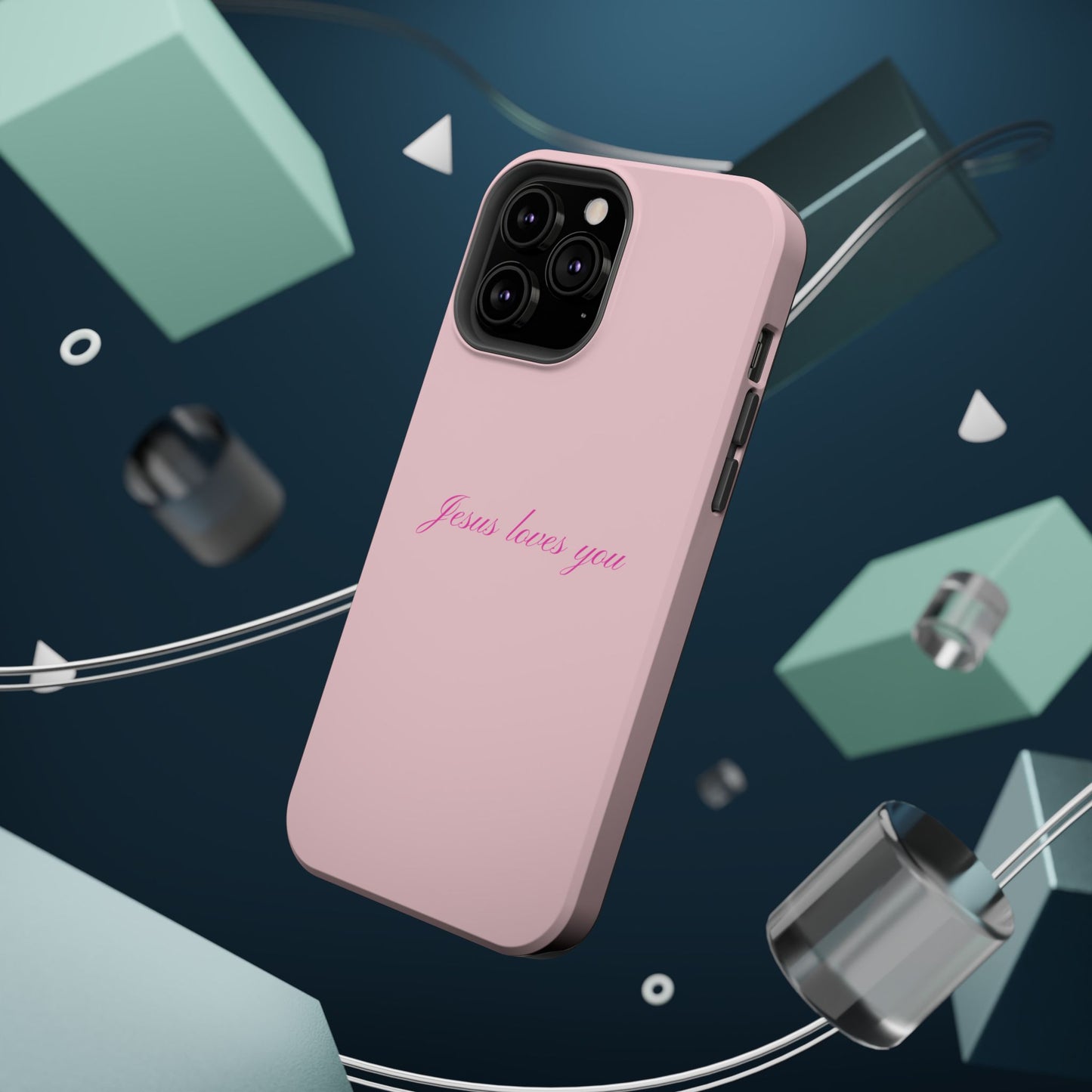 Jesus loves you Baby Pink Phone Case MagSafe