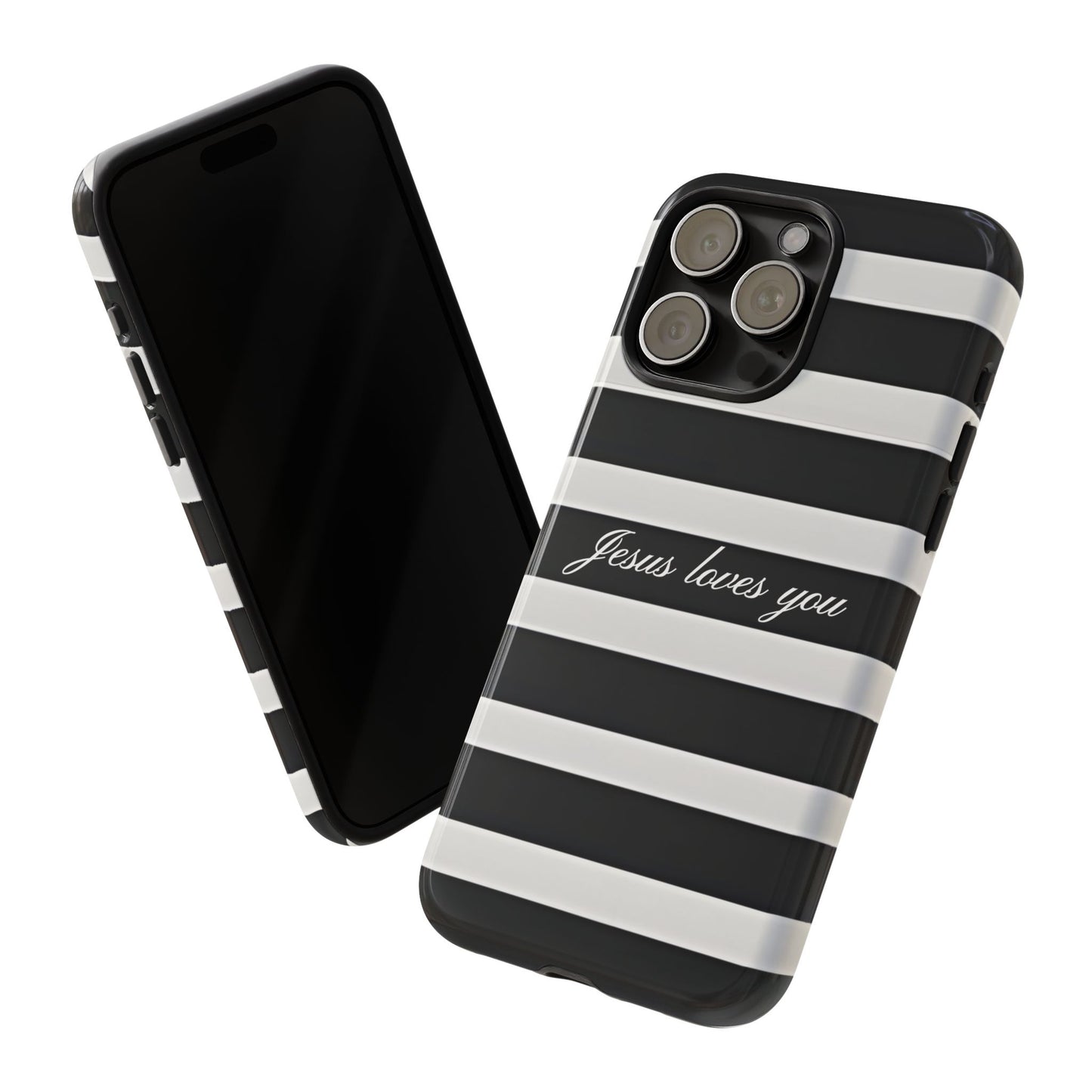 Jesus loves you Stripe Phone Case