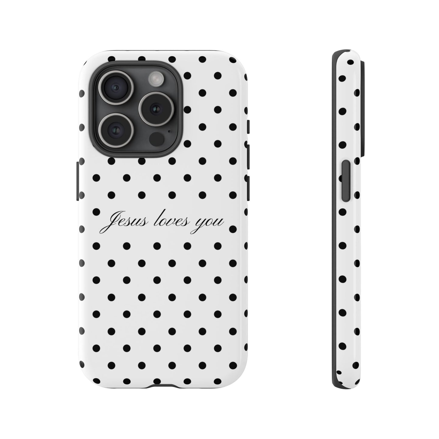 Jesus loves you Polka Dot Phone Case