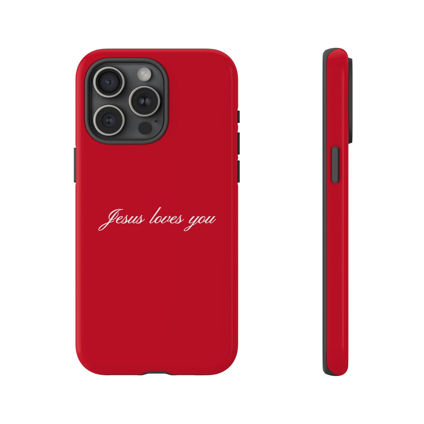 Jesus loves you Red Phone Case