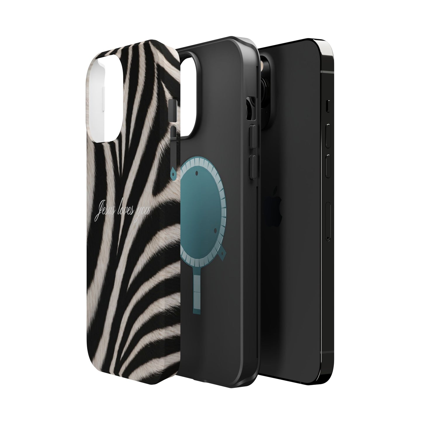 Jesus loves you Zebra MagSafe Phone Case