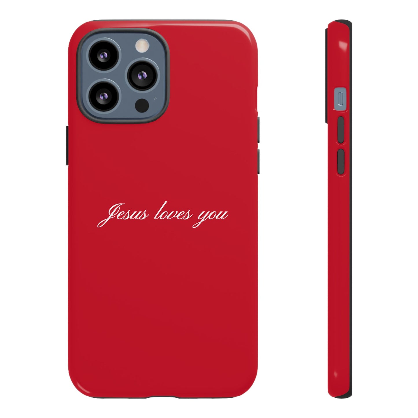 Jesus loves you Red Phone Case