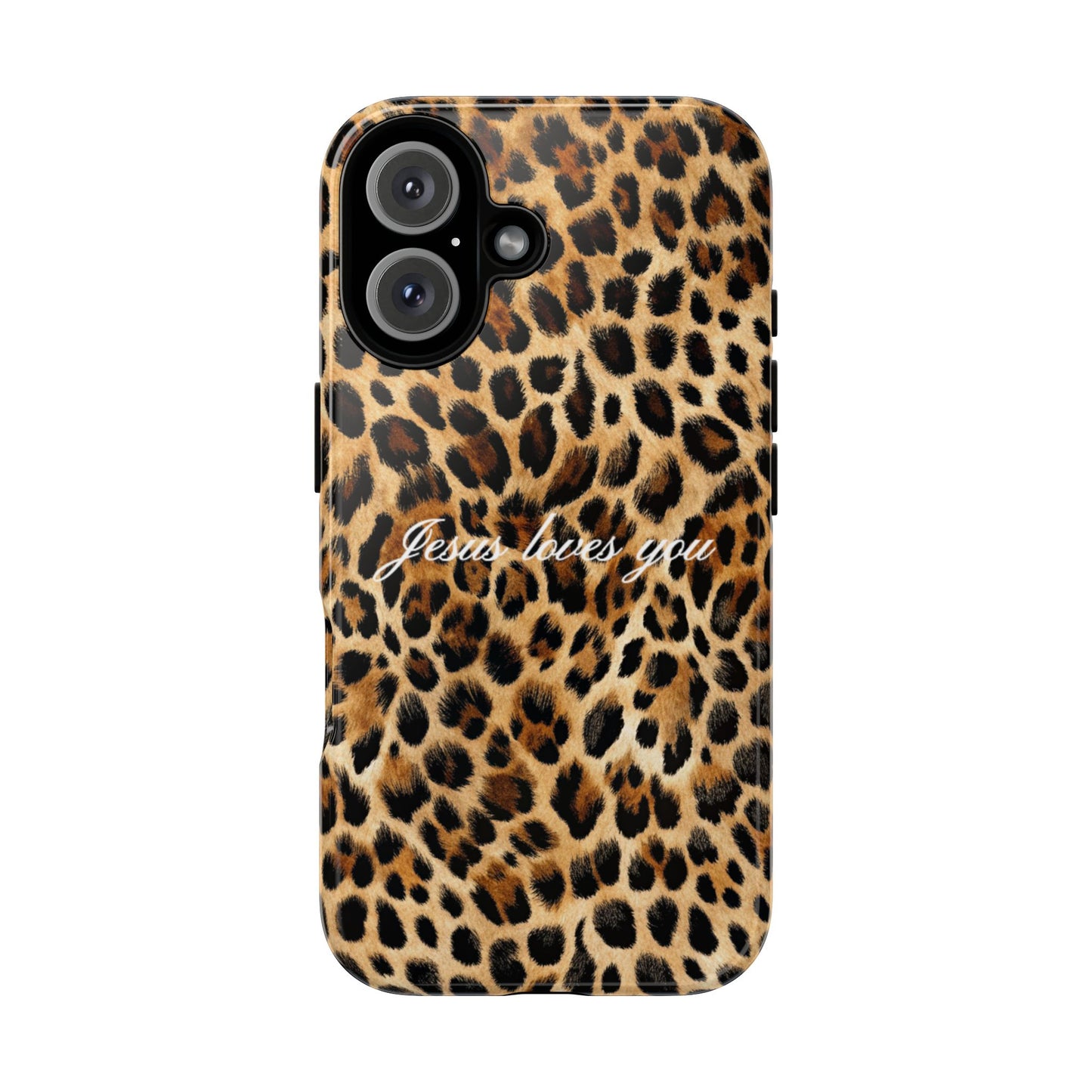 Jesus Loves You Leopard Phone Case