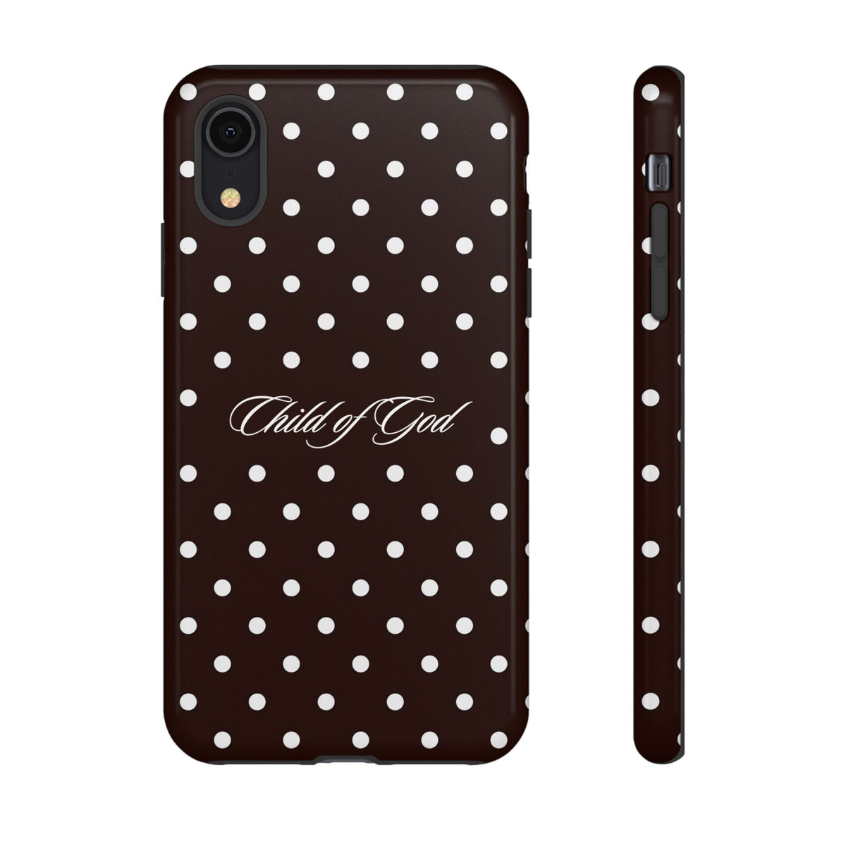 Child of God Espresso Polka Dot Phone Case