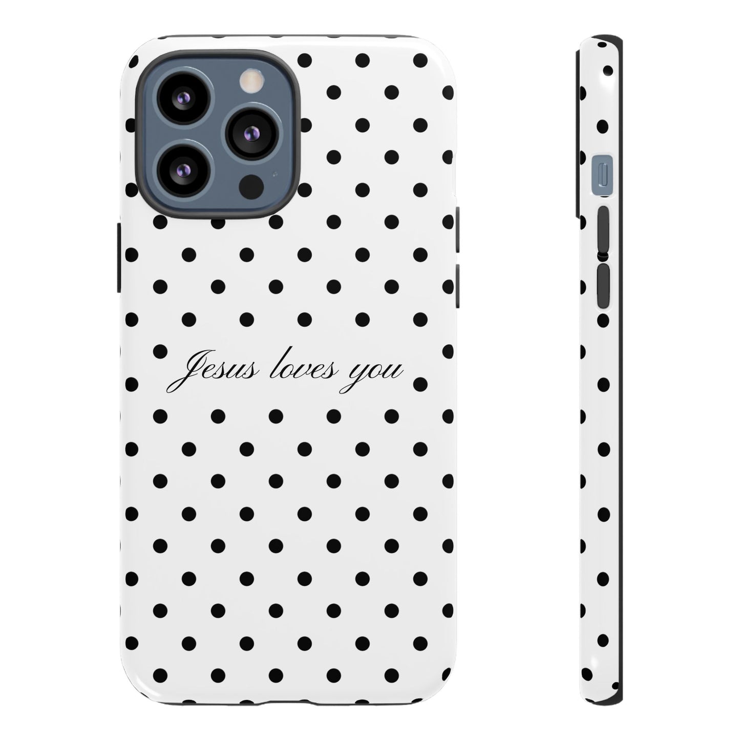 Jesus loves you Polka Dot Phone Case