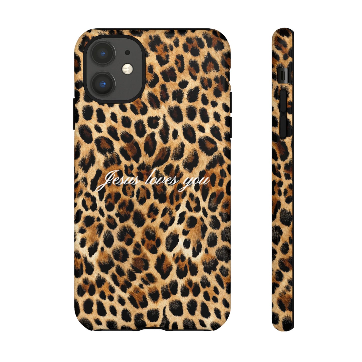Jesus Loves You Leopard Phone Case