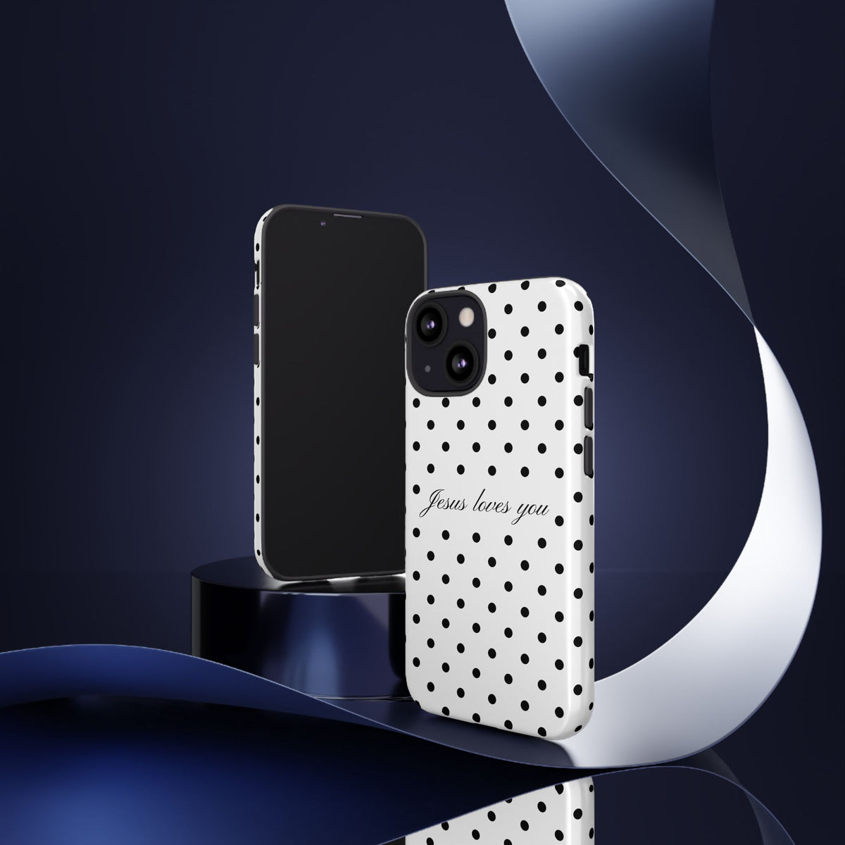 Jesus loves you Polka Dot Phone Case