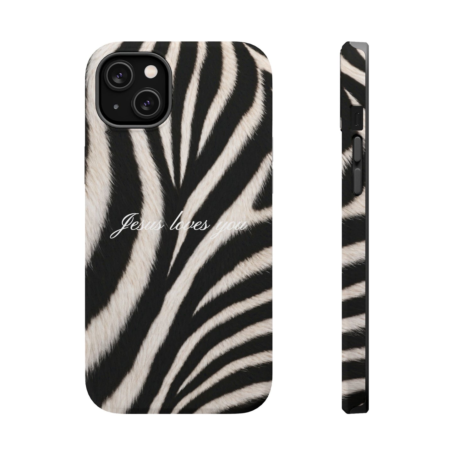 Jesus loves you Zebra MagSafe Phone Case