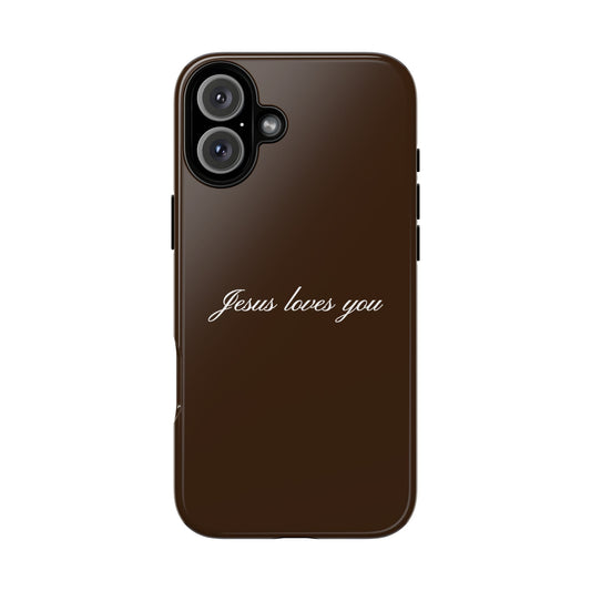 Jesus loves you Espresso Phone Case