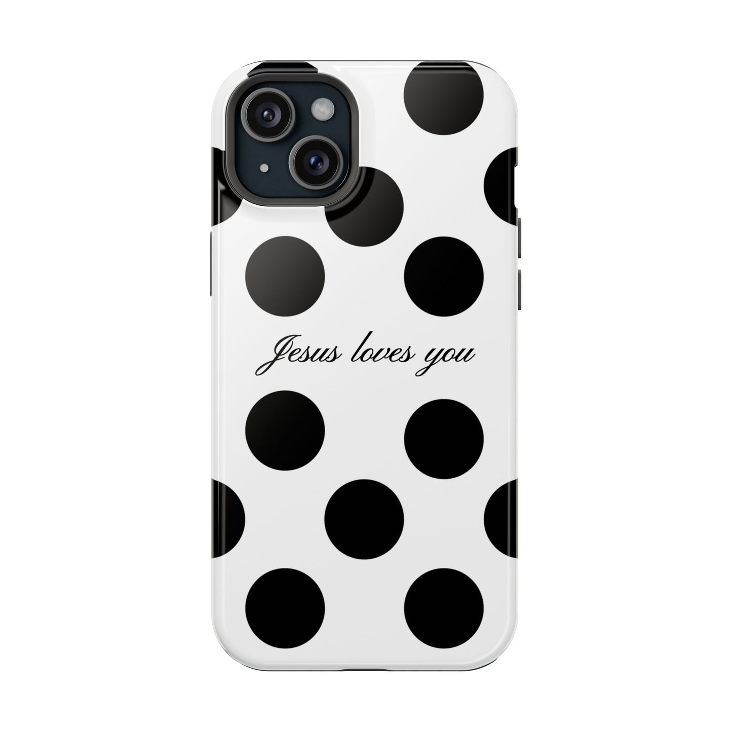 Jesus Loves You Macro Polka Dot Phone Case MagSafe