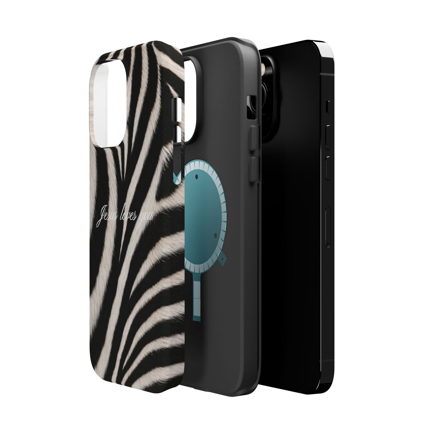Jesus loves you Zebra MagSafe Phone Case