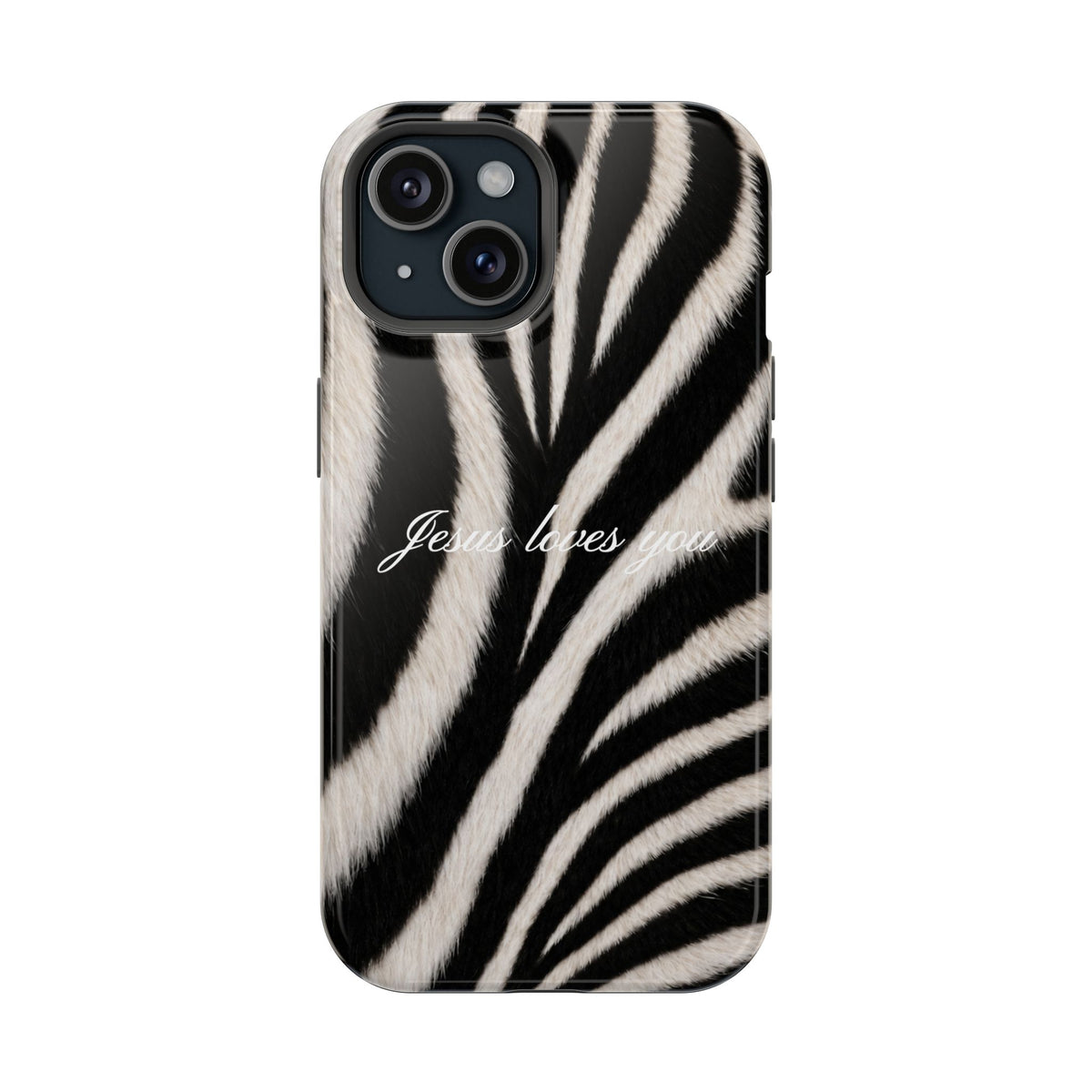 Jesus loves you Zebra MagSafe Phone Case