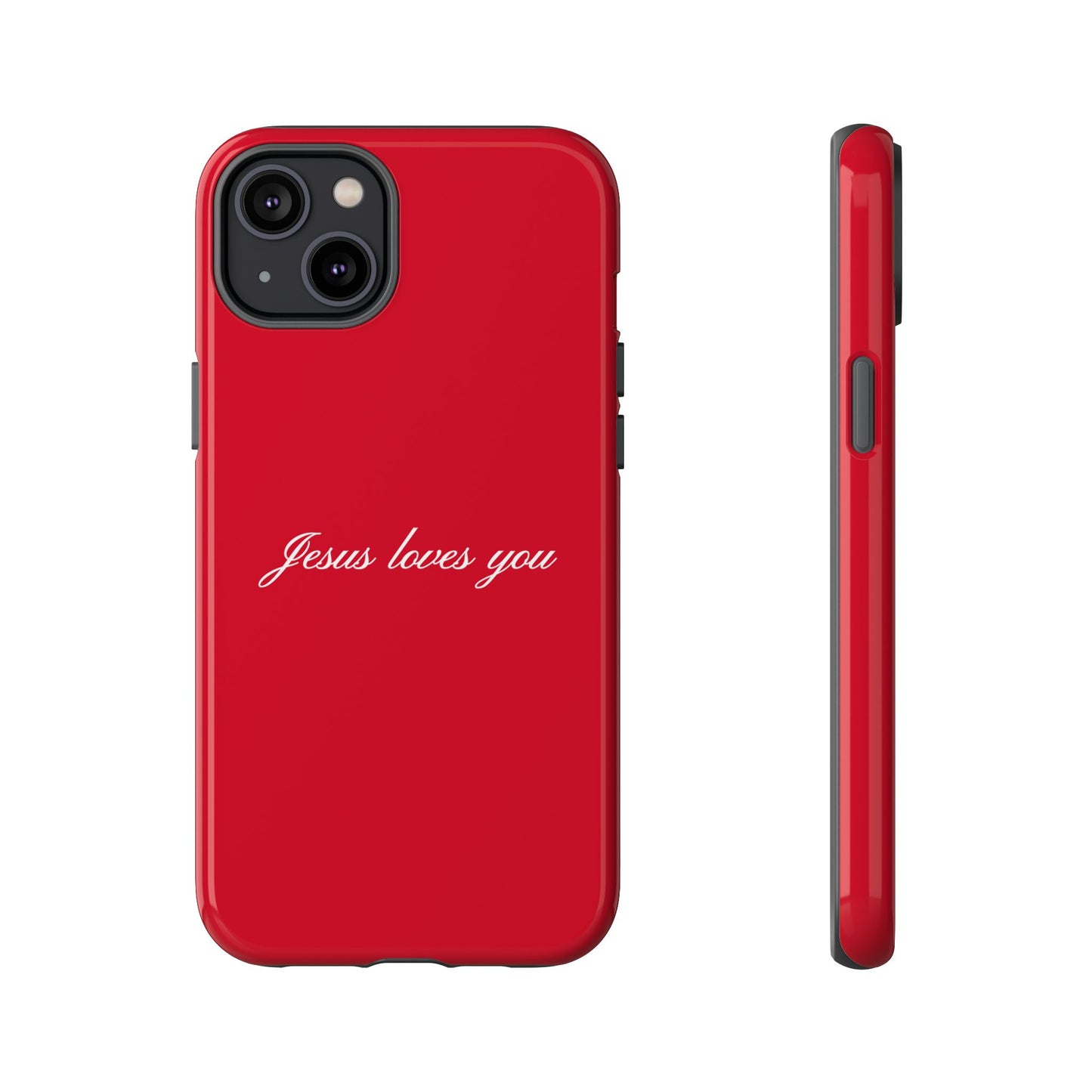 Jesus loves you Red Phone Case