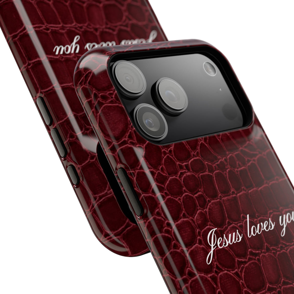 Jesus loves you Burgundy Croc MagSafe Phone Case