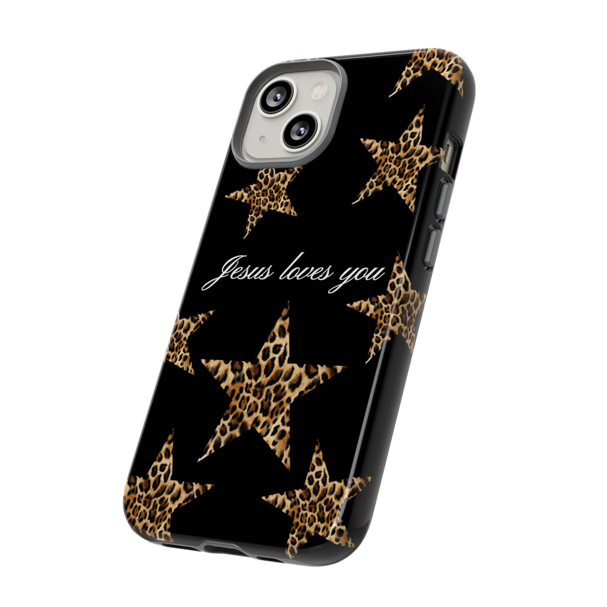 Jesus loves you Leopard Star phone case