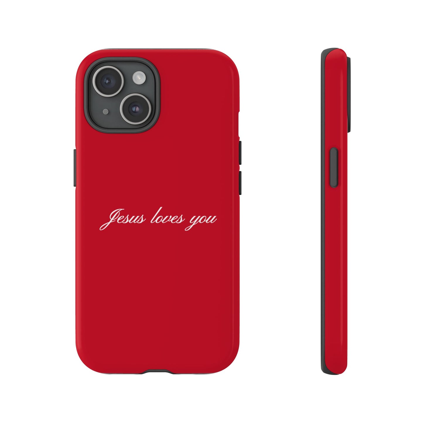 Jesus loves you Red Phone Case
