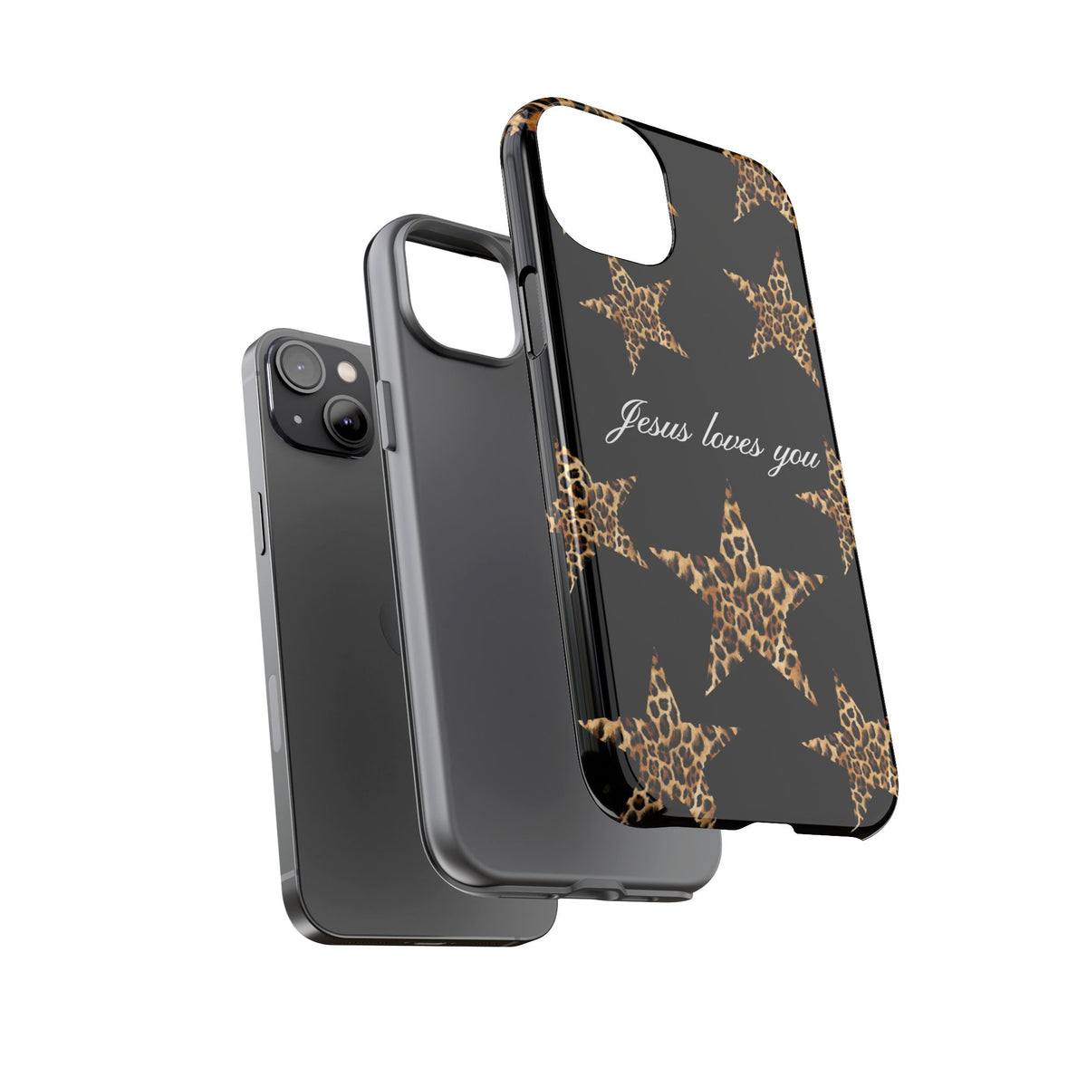 Jesus loves you Leopard Star phone case