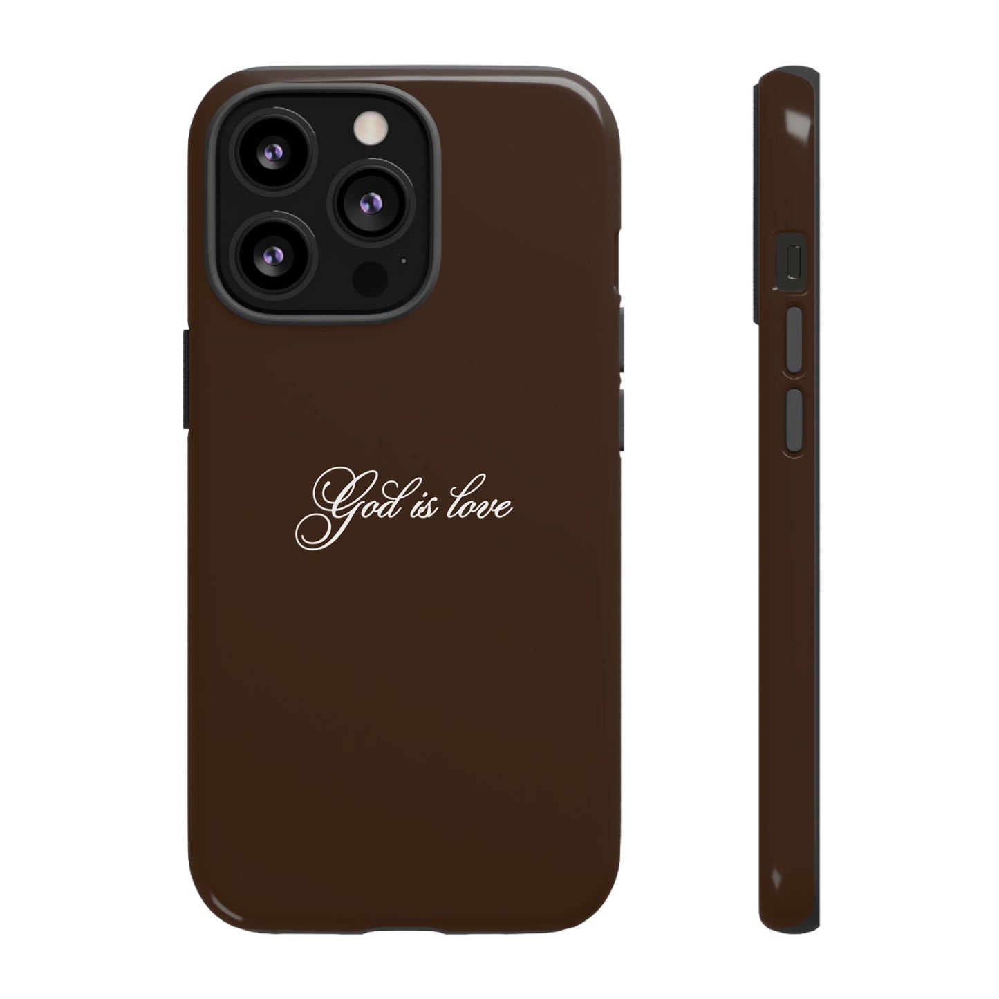 God is Love Espresso Phone Case