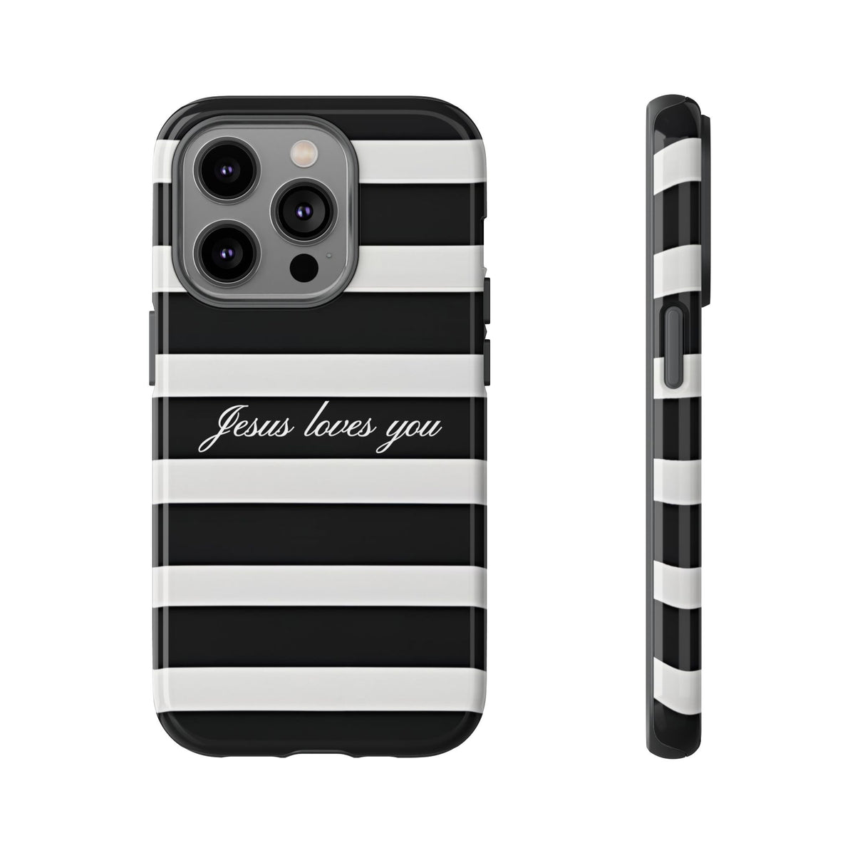 Jesus loves you Stripe Phone Case