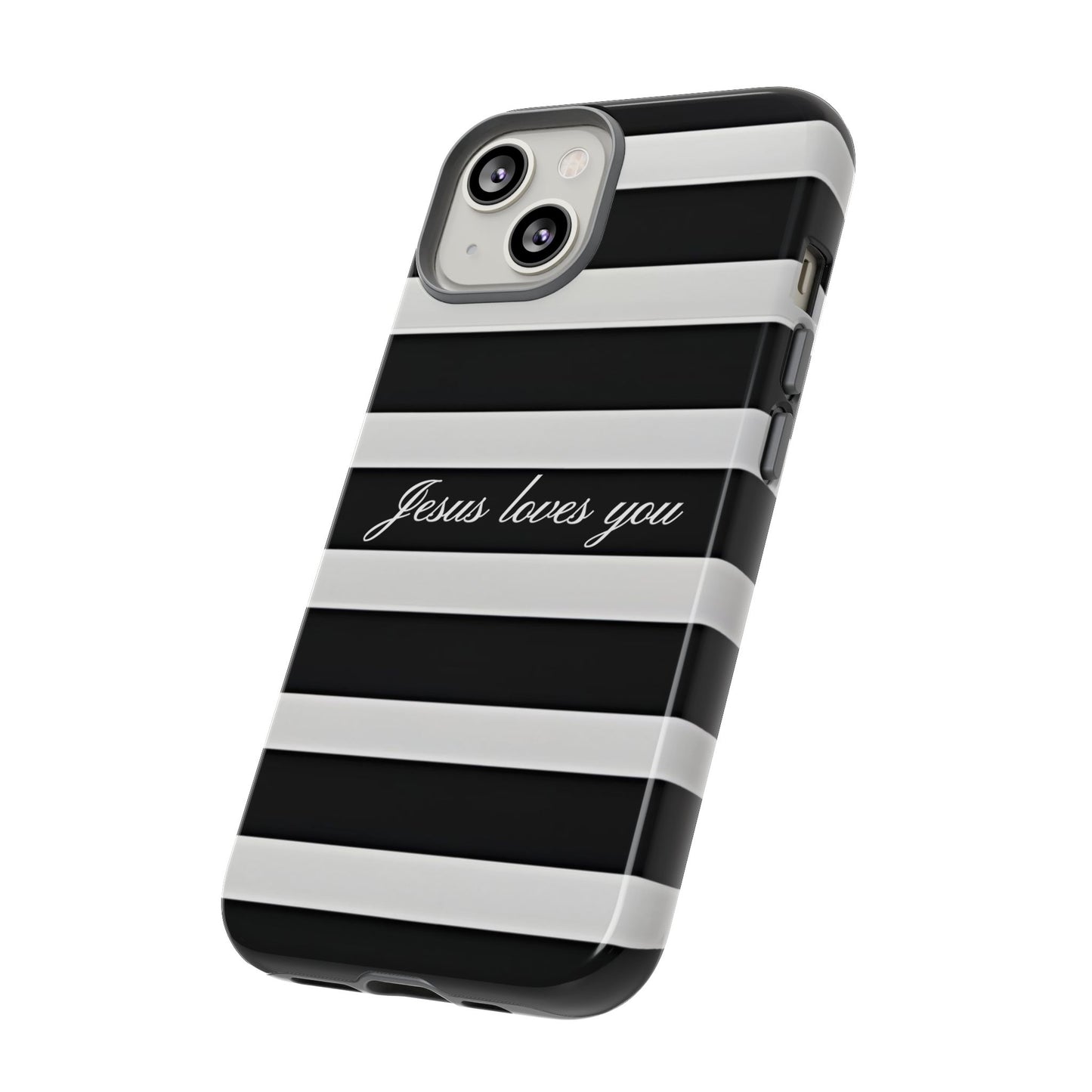 Jesus loves you Stripe Phone Case