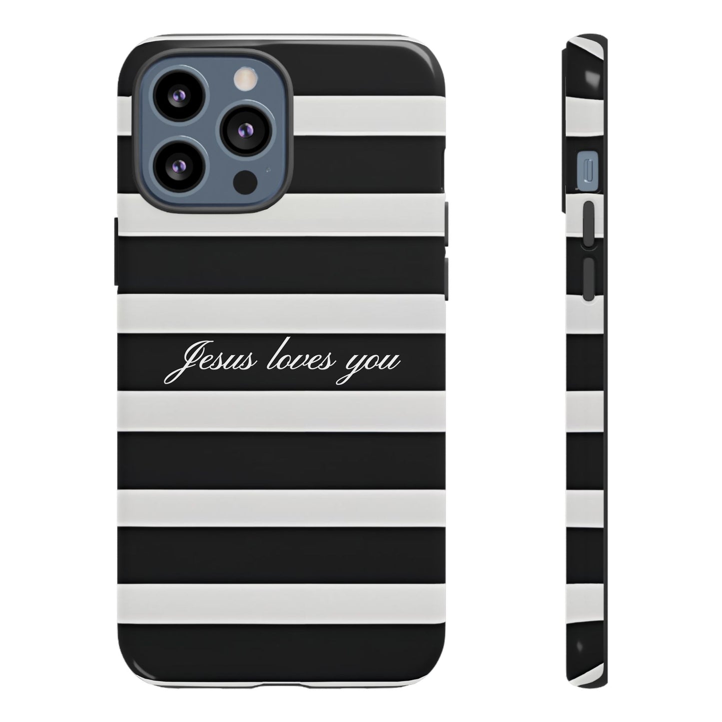 Jesus loves you Stripe Phone Case