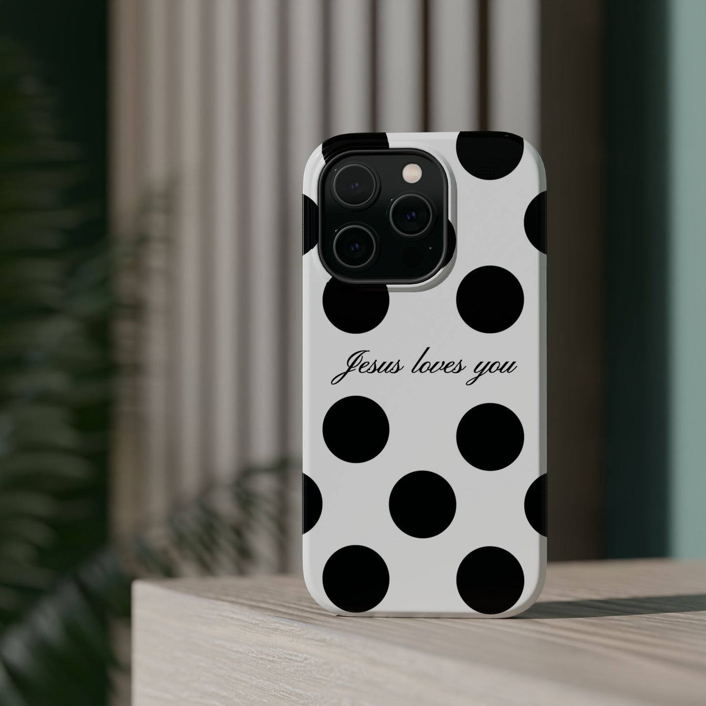 Jesus Loves You Macro Polka Dot Phone Case MagSafe