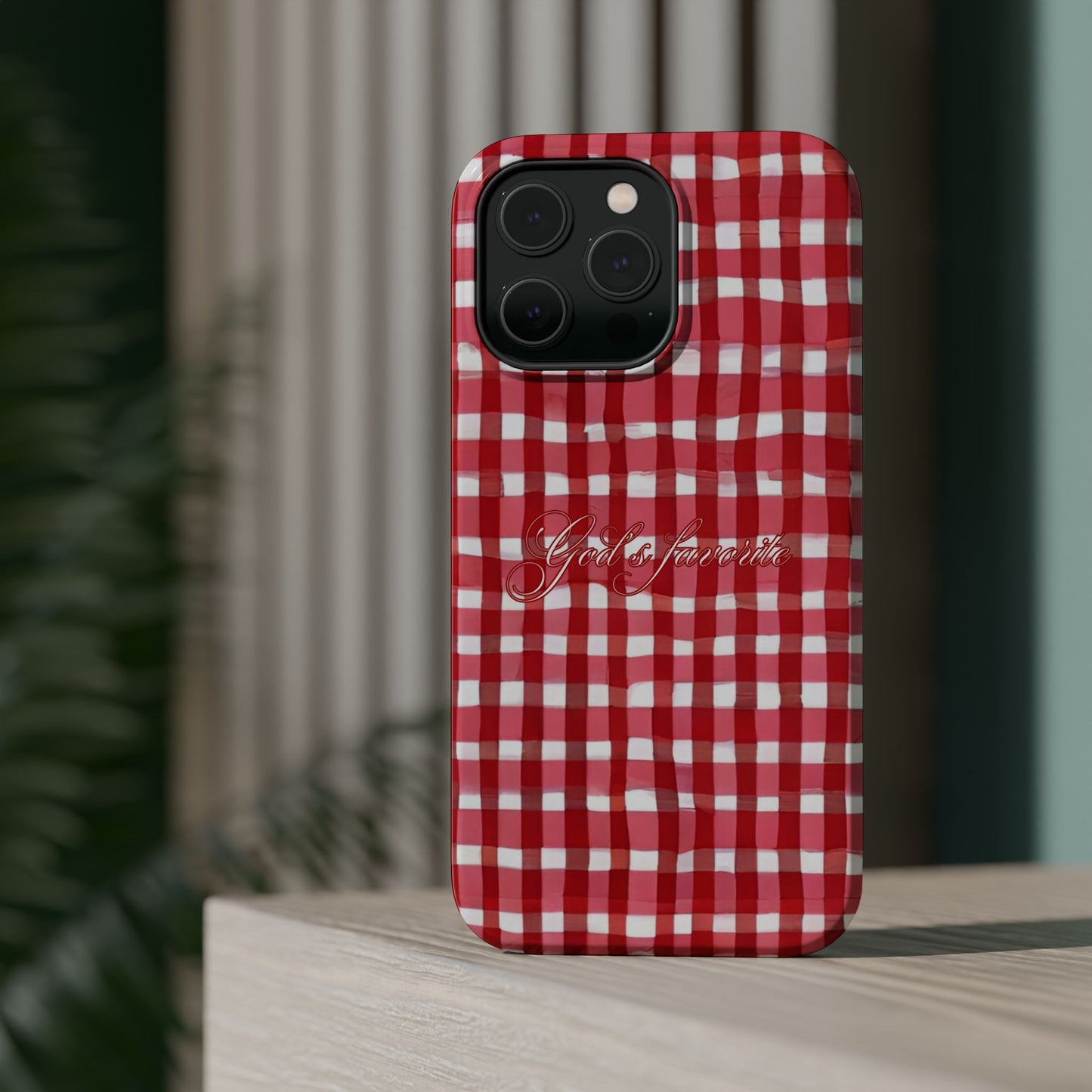 God’s favorite Gingham MagSafe Phone Case