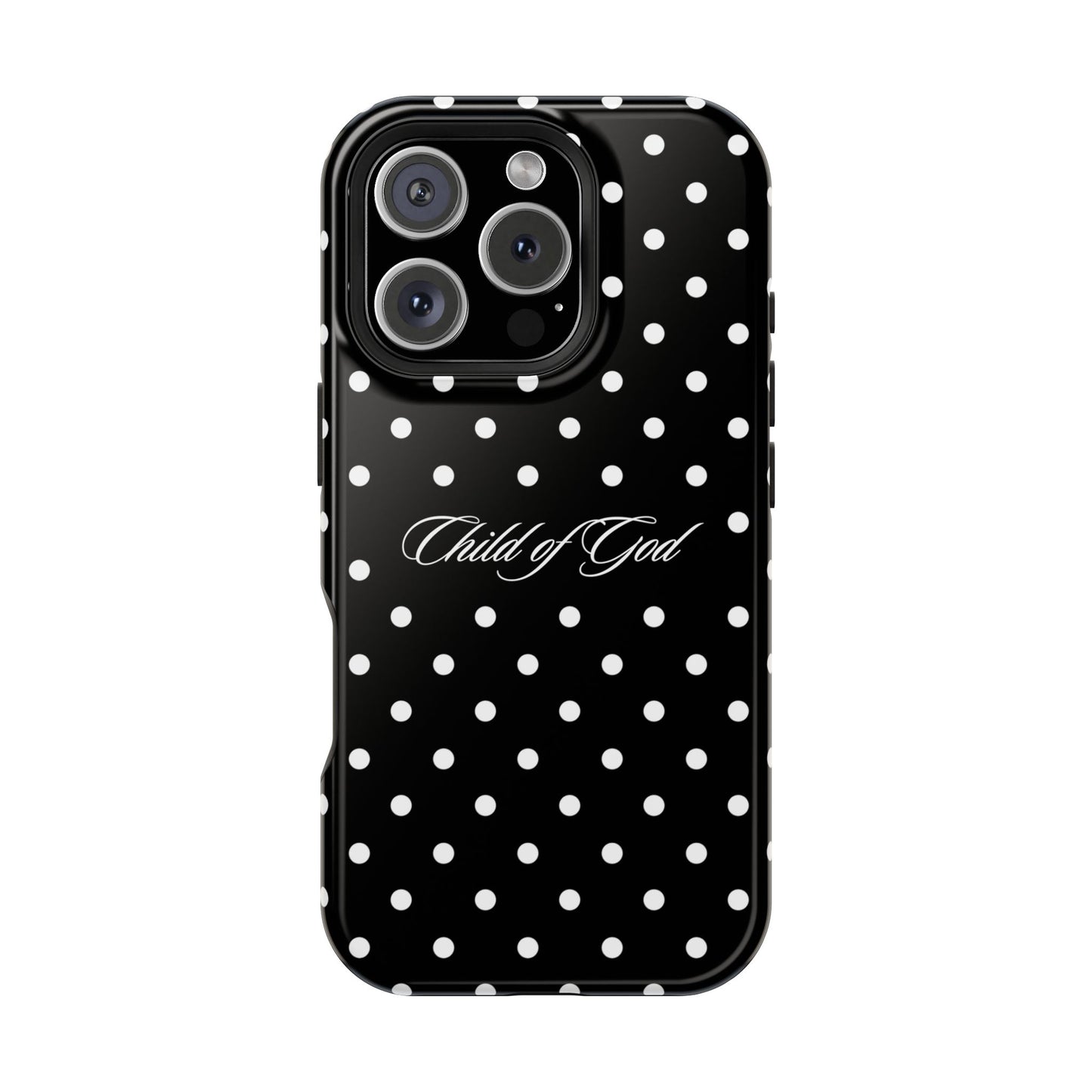 Child of God Black Polka Dot MagSafe Phone Case