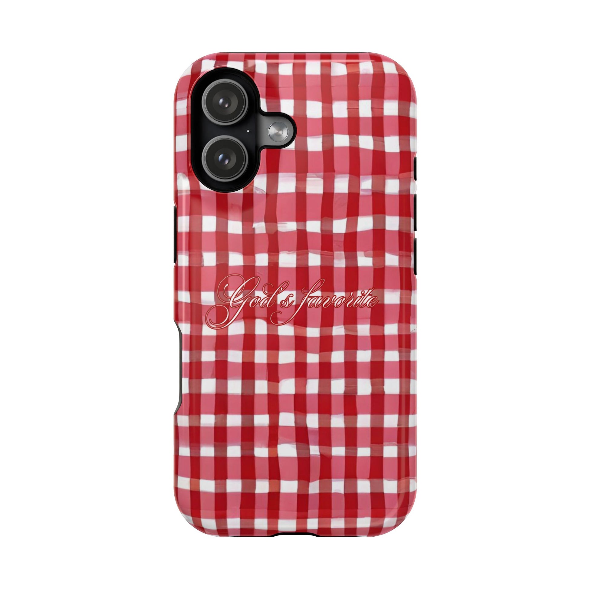Gods favorite Gingham MagSafe Phone Case - iPhone 17 / Glossy Gods favorite Gingham MagSafe Phone Case - iPhone 17 / Glossy