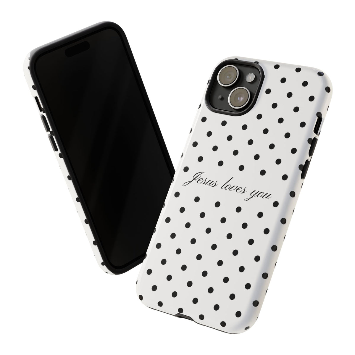 Jesus loves you Polka Dot Phone Case